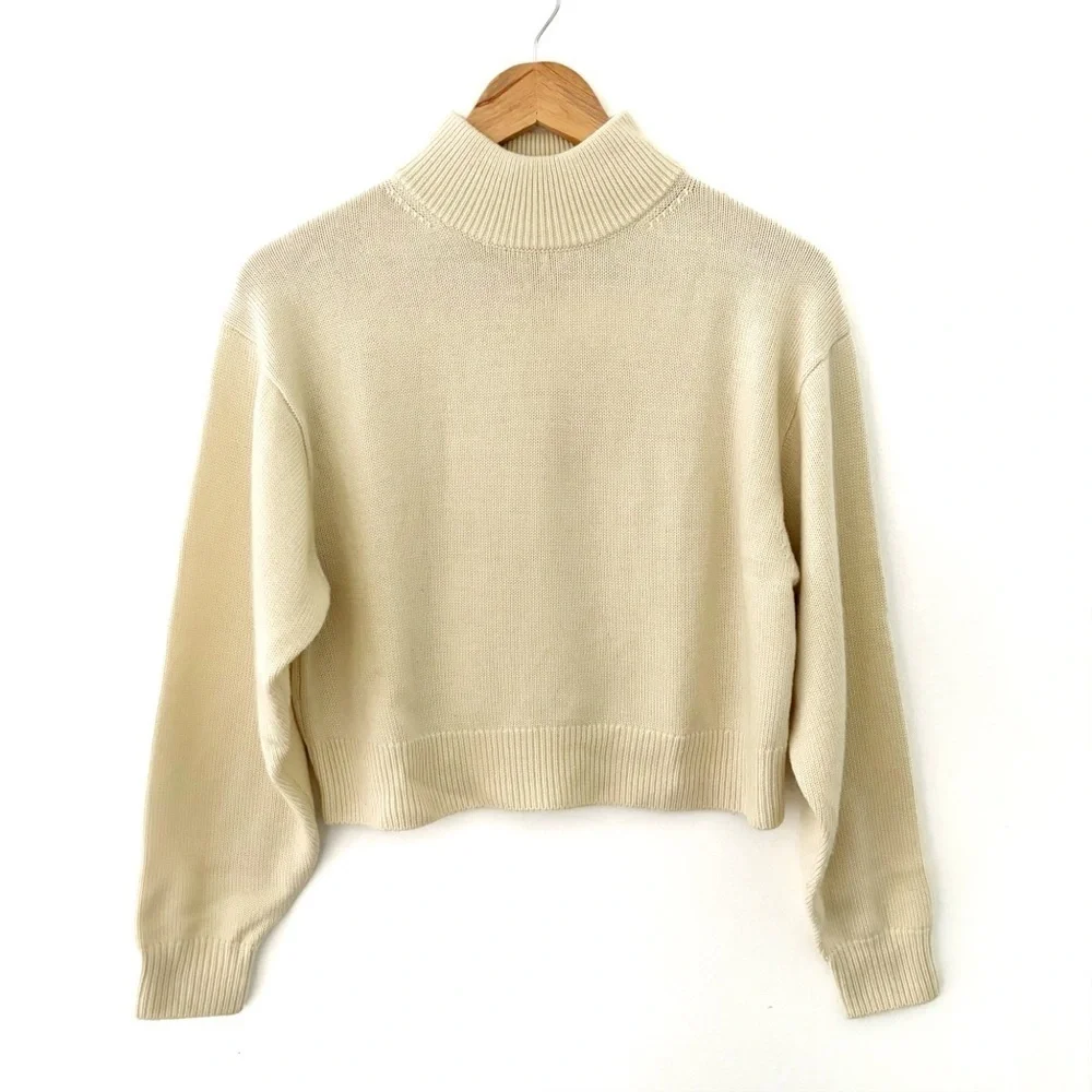 Wilfred Free | Harper Sweater Wool Size XS Ryegrass Yellow Aritzia - Picture 2 of 9